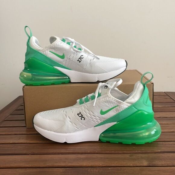 Nike Air Max 270 White/Green Shock Women Size 7(AH6789-117) - Picture 3 of 11
